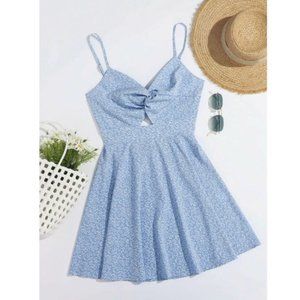 Women's Floral Print Peek-a-Boo Sundress